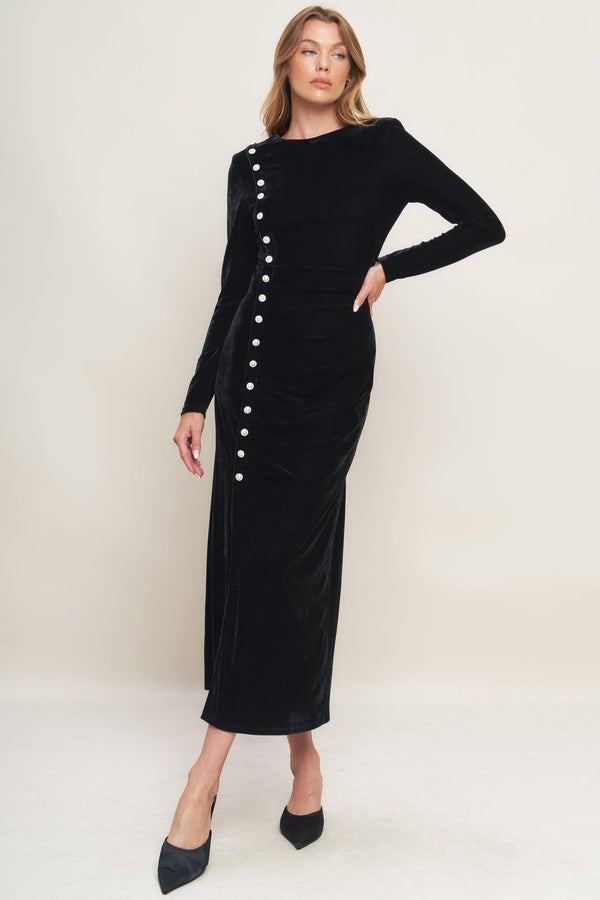 URBAN EMPRESS VELVET MIDI DRESS - Glamourous Grace