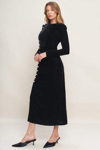 URBAN EMPRESS VELVET MIDI DRESS - Glamourous Grace