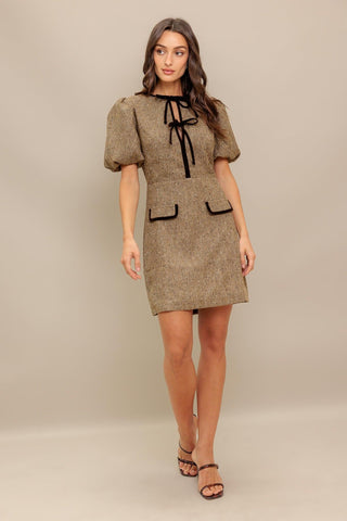 MADEMOISELLE MODE WOVEN WEED MINI DRESS - Glamourous Grace