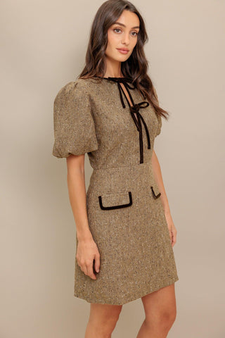 MADEMOISELLE MODE WOVEN WEED MINI DRESS - Glamourous Grace