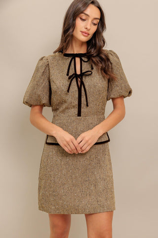 MADEMOISELLE MODE WOVEN WEED MINI DRESS - Glamourous Grace