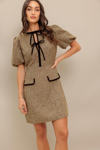 MADEMOISELLE MODE WOVEN WEED MINI DRESS - Glamourous Grace
