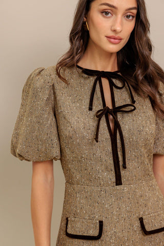 MADEMOISELLE MODE WOVEN WEED MINI DRESS - Glamourous Grace