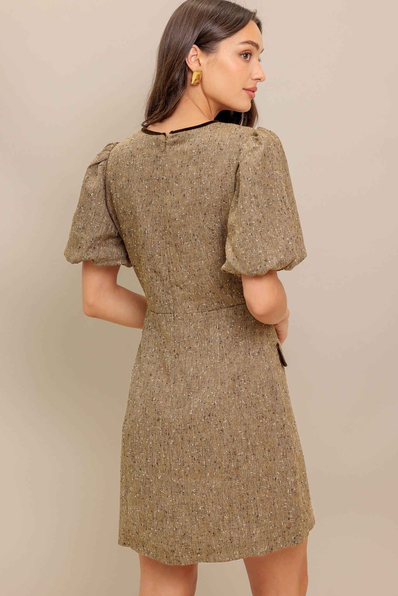 MADEMOISELLE MODE WOVEN WEED MINI DRESS - Glamourous Grace