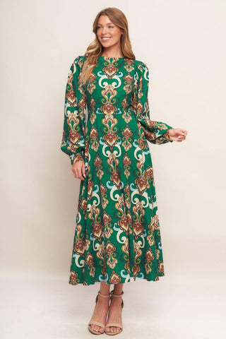 MODERN RETRO BLOOM WOVEN MIDI DRESS - Glamourous Grace