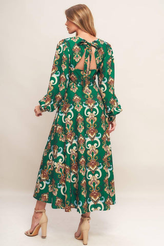 MODERN RETRO BLOOM WOVEN MIDI DRESS - Glamourous Grace