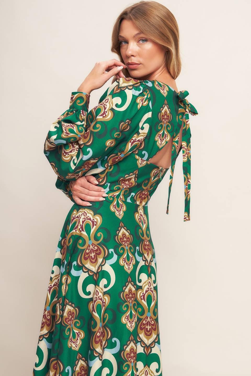 MODERN RETRO BLOOM WOVEN MIDI DRESS - Glamourous Grace
