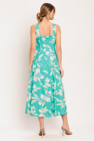 AQUA DAYDREAM WOVEN MIDI DRESS - Glamourous Grace
