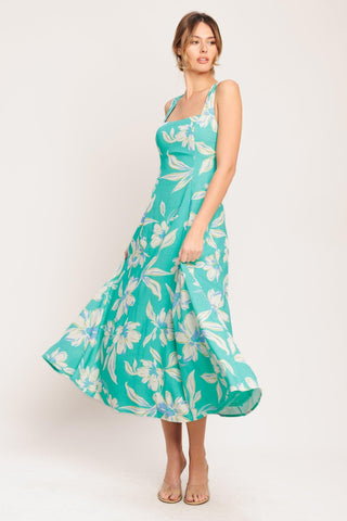 AQUA DAYDREAM WOVEN MIDI DRESS - Glamourous Grace