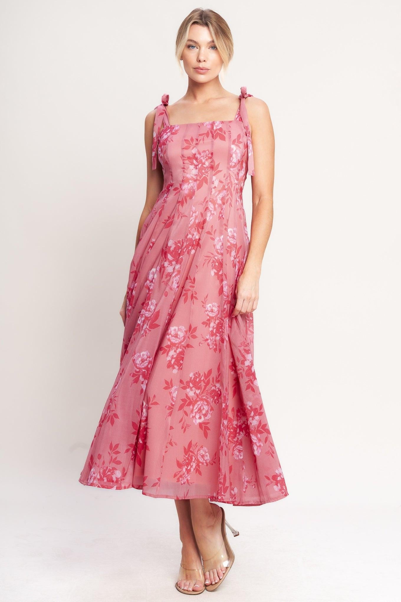 ROMANTIC CANOPY WOVEN MIDI DRESS - Glamourous Grace