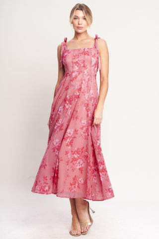 ROMANTIC CANOPY WOVEN MIDI DRESS - Glamourous Grace