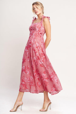 ROMANTIC CANOPY WOVEN MIDI DRESS - Glamourous Grace