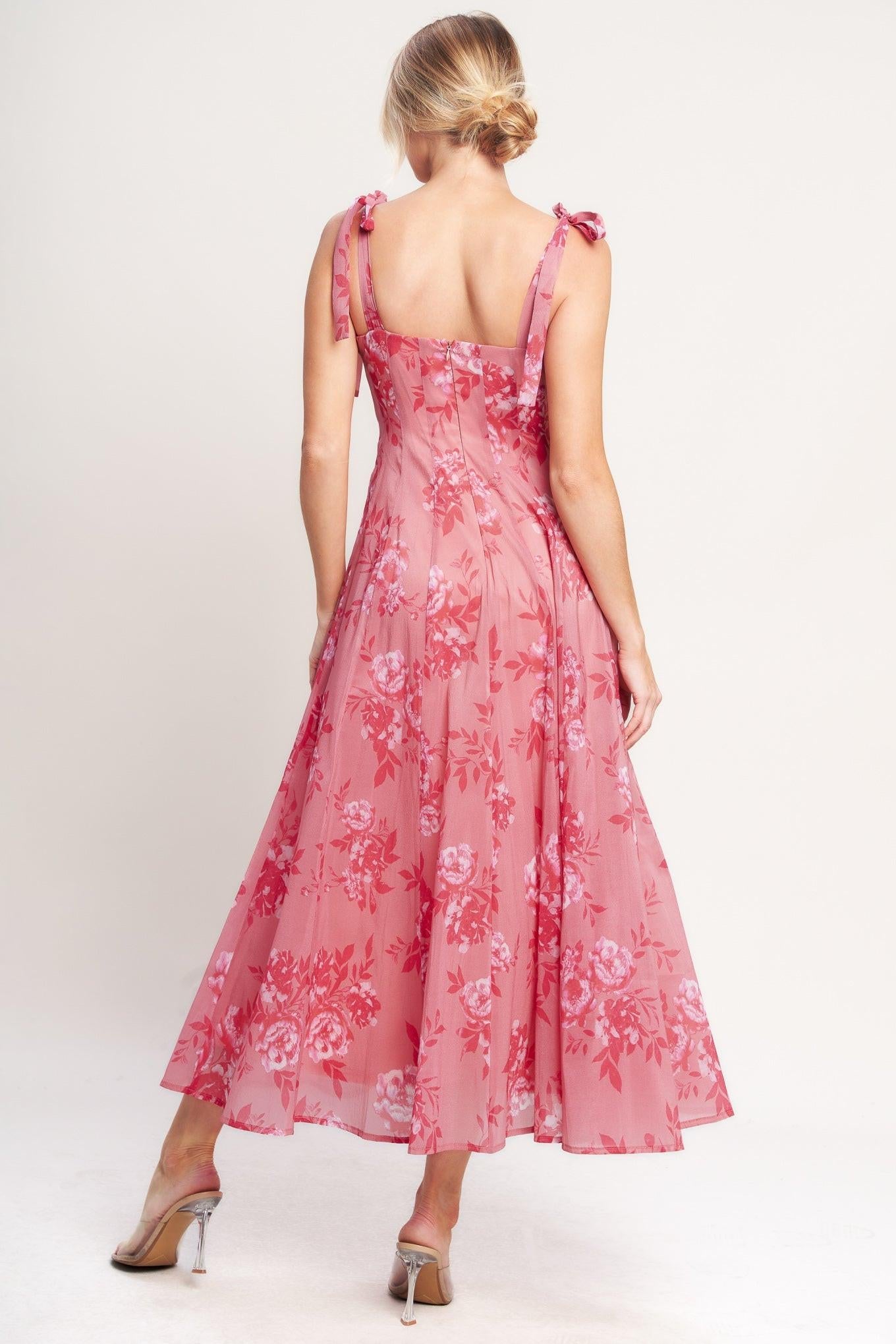 ROMANTIC CANOPY WOVEN MIDI DRESS - Glamourous Grace