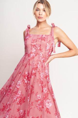 ROMANTIC CANOPY WOVEN MIDI DRESS - Glamourous Grace