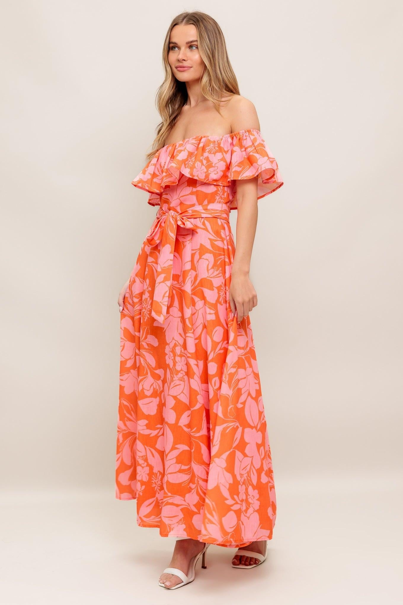 CITRUS GARDEN WOVEN MIDI DRESS - Glamourous Grace
