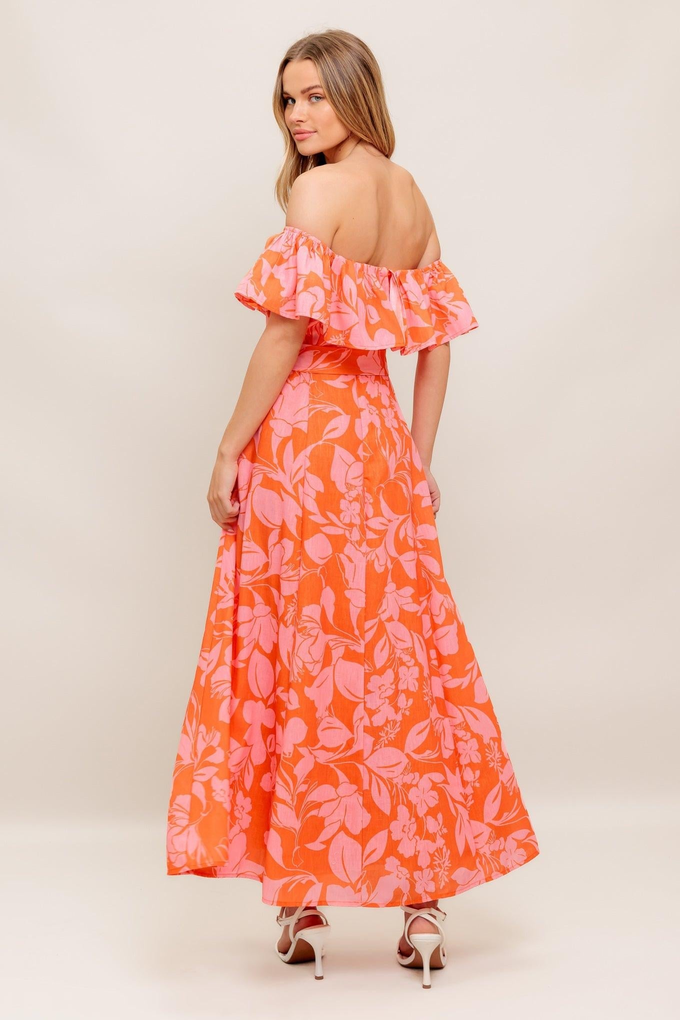 CITRUS GARDEN WOVEN MIDI DRESS - Glamourous Grace