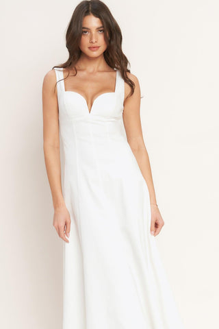 BALANCED PROPORTION WOVEN MIDI DRESS - Glamourous Grace