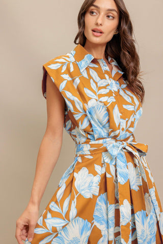 ISLAND FLARE WOVEN MIDI DRESS - Glamourous Grace