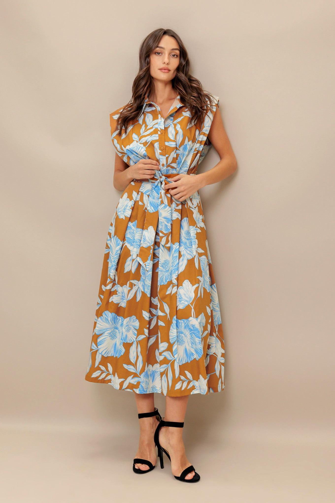 ISLAND FLARE WOVEN MIDI DRESS - Glamourous Grace