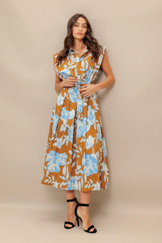 ISLAND FLARE WOVEN MIDI DRESS - Glamourous Grace