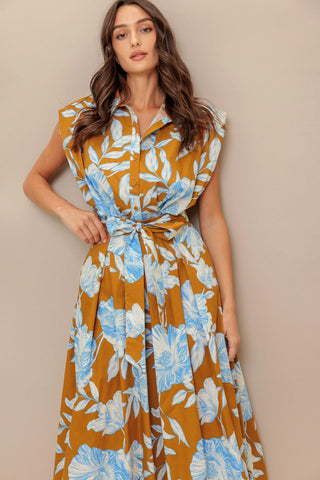 ISLAND FLARE WOVEN MIDI DRESS - Glamourous Grace