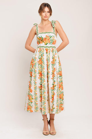 MARIGOLD BREEZE WOVEN MIDI DRESS - Glamourous Grace