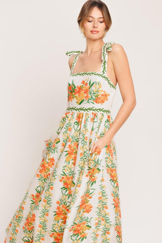 MARIGOLD BREEZE WOVEN MIDI DRESS - Glamourous Grace