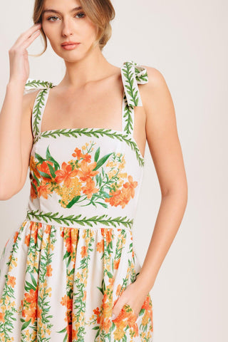MARIGOLD BREEZE WOVEN MIDI DRESS - Glamourous Grace