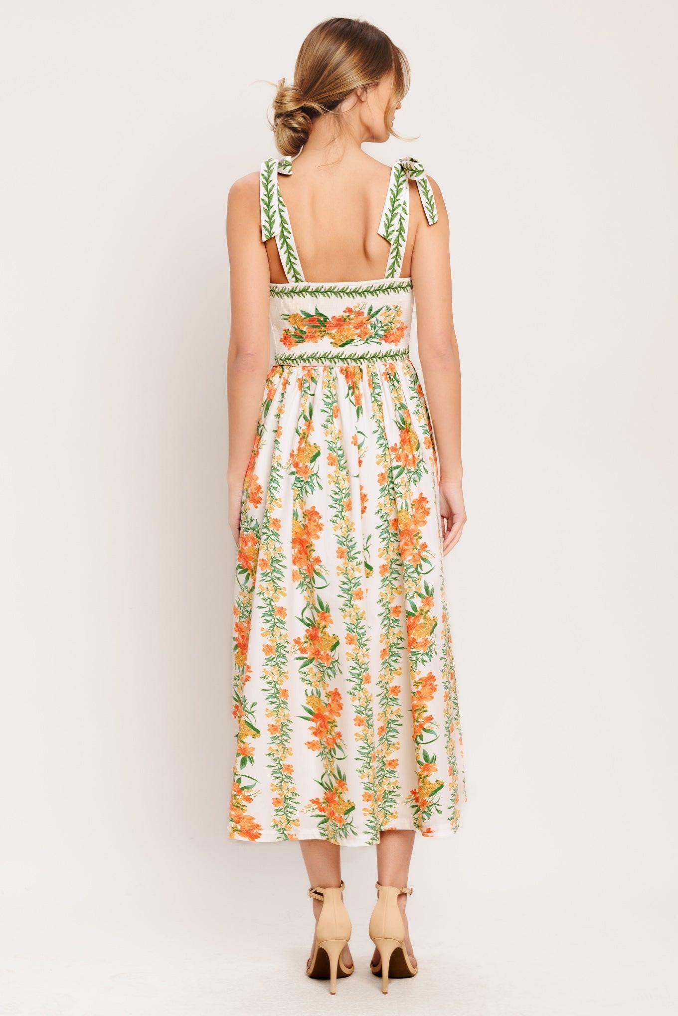MARIGOLD BREEZE WOVEN MIDI DRESS - Glamourous Grace