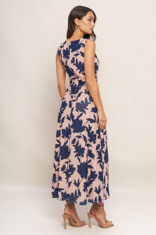 TWILIGHT FLORAL POWER MESH MIDI DRESS - Glamourous Grace