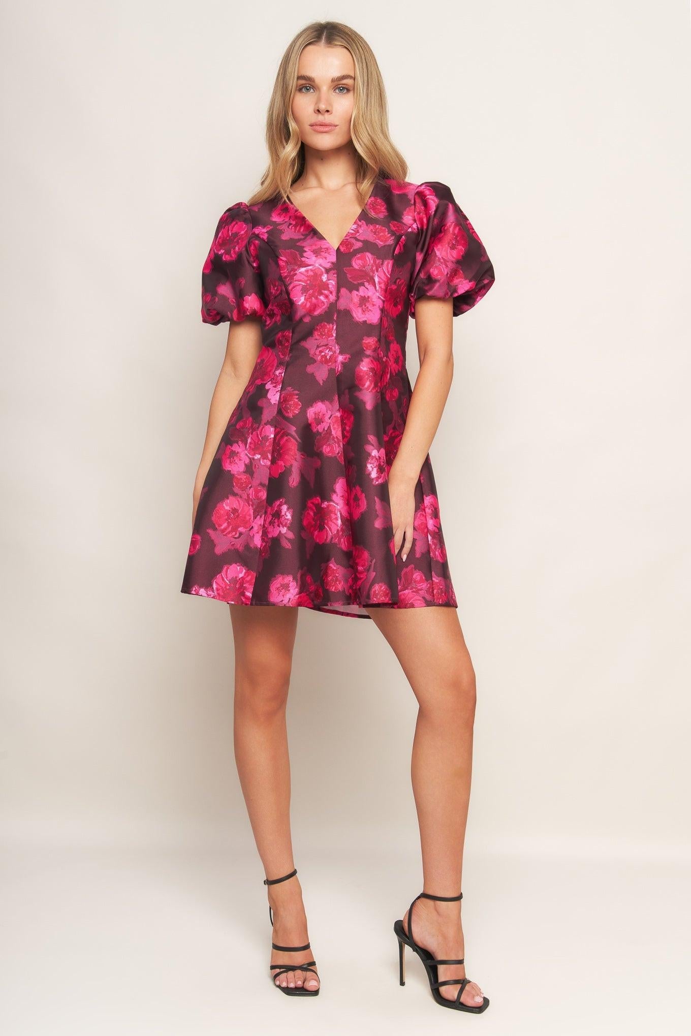BLOOM RHAPSODY WOVEN MINI DRESS - Glamourous Grace