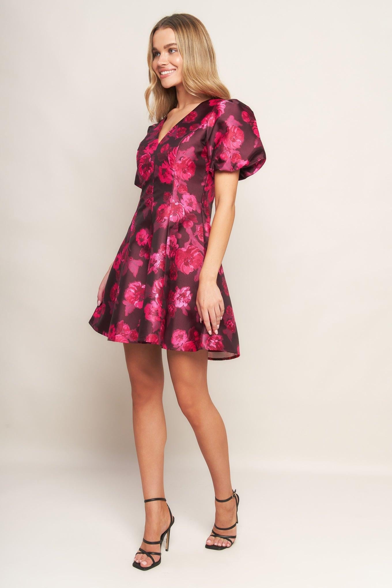 BLOOM RHAPSODY WOVEN MINI DRESS - Glamourous Grace