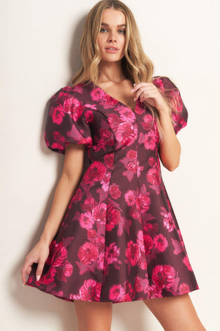 BLOOM RHAPSODY WOVEN MINI DRESS - Glamourous Grace