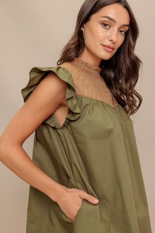 FOREST WHISPER WOVEN MINI DRESS - Glamourous Grace