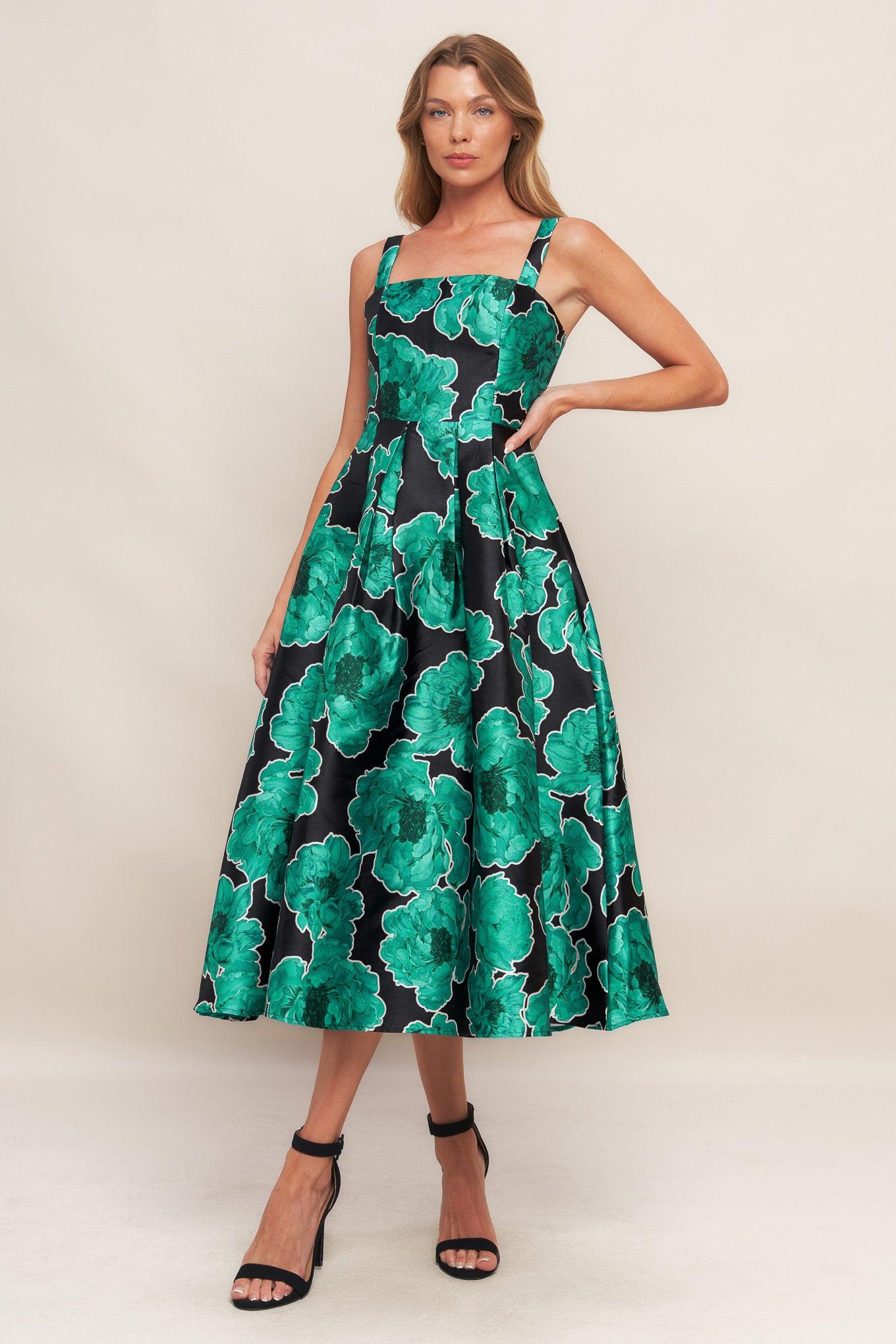 ROYAL BAROQUE WOVEN MIDI DRESS - Glamourous Grace