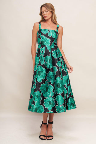 ROYAL BAROQUE WOVEN MIDI DRESS - Glamourous Grace