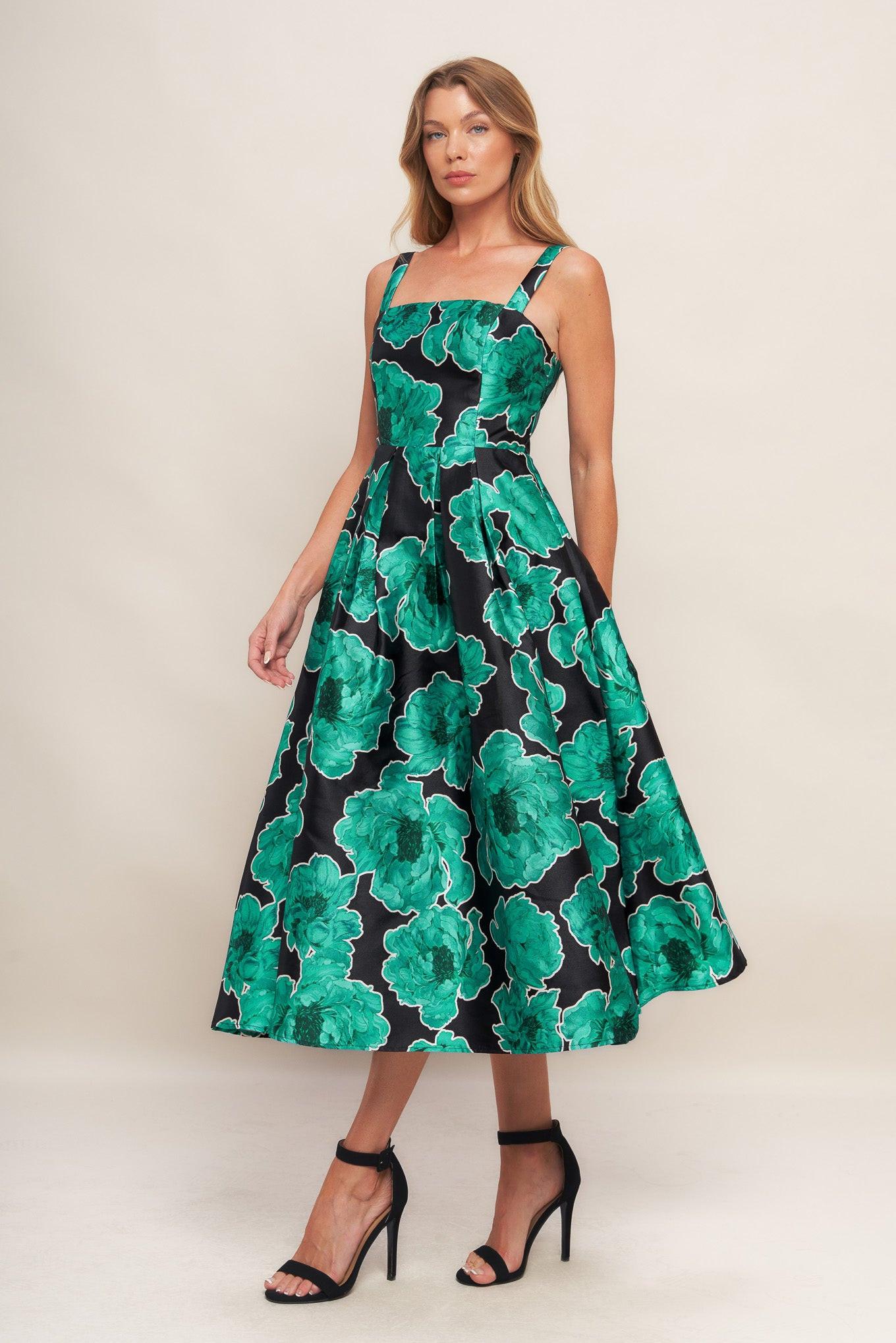 ROYAL BAROQUE WOVEN MIDI DRESS - Glamourous Grace