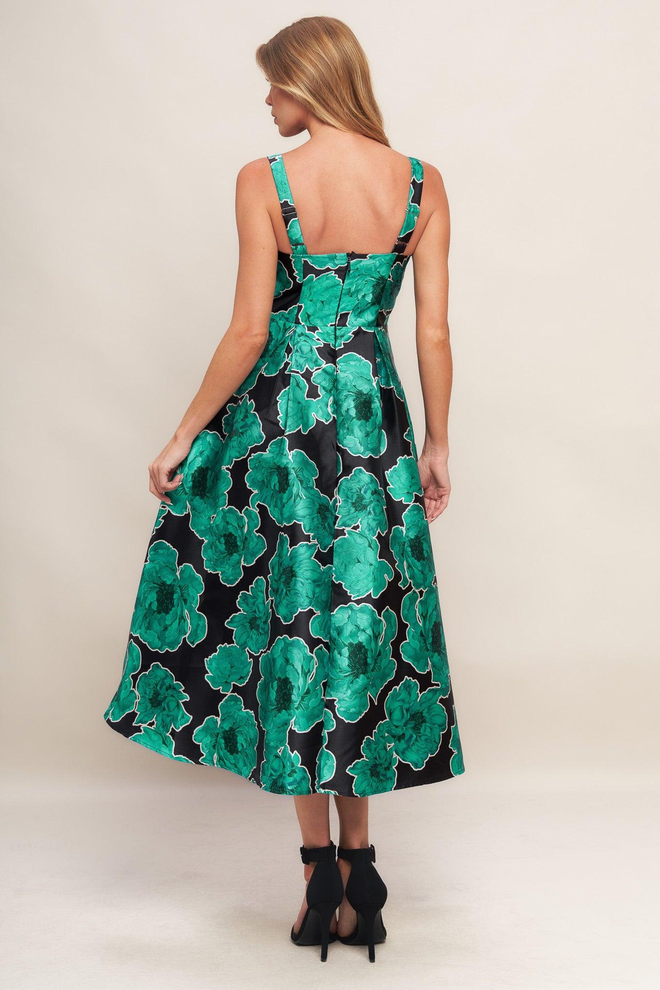 ROYAL BAROQUE WOVEN MIDI DRESS - Glamourous Grace