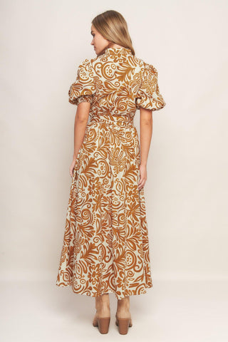 CINNAMON GARDEN WOVEN MIDI DRESS - Glamourous Grace