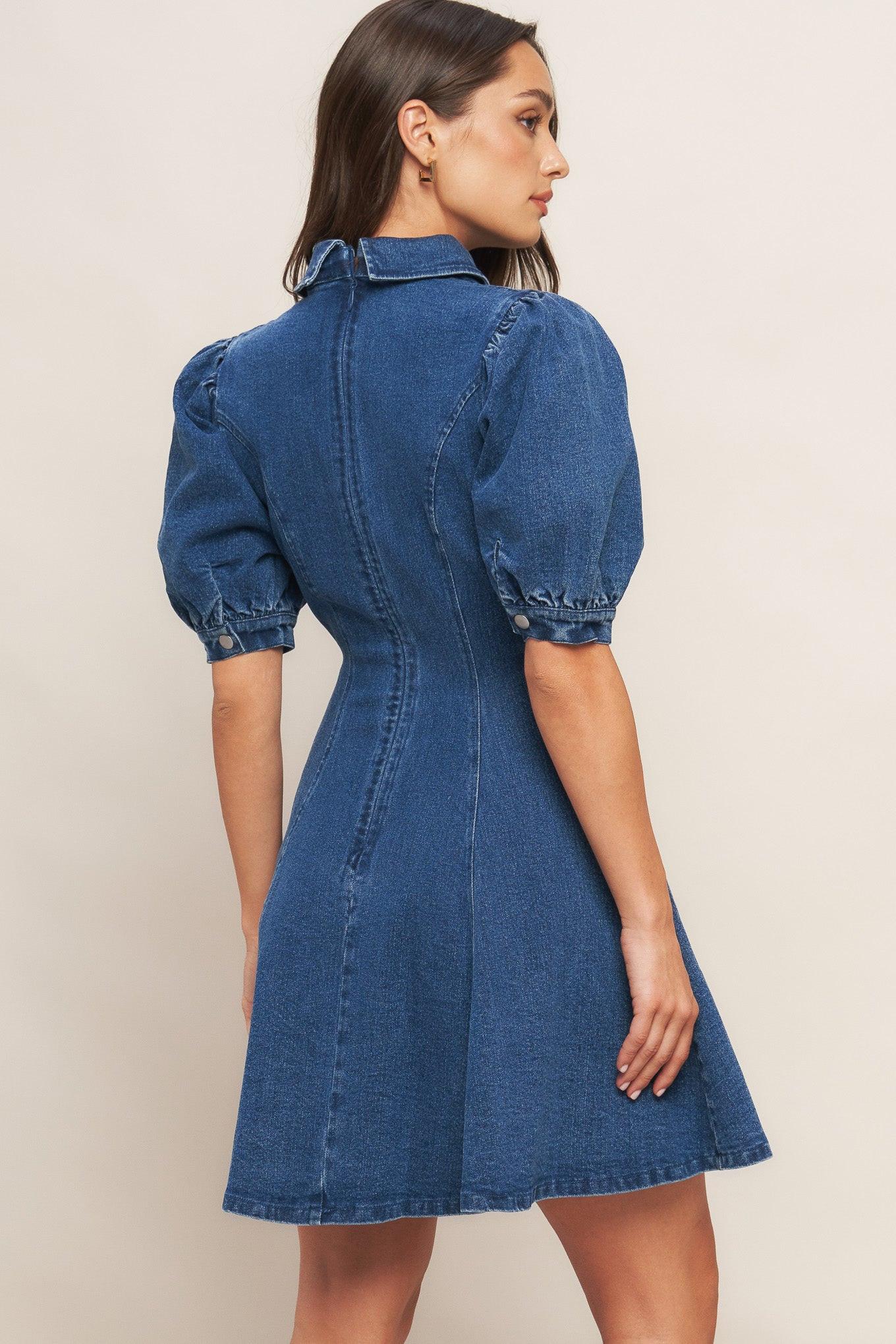 WESTWOOD CHARM DENIM MINI DRESS - Glamourous Grace