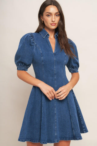 WESTWOOD CHARM DENIM MINI DRESS - Glamourous Grace