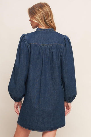 CANYON BREEZE DENIM MINI DRESS - Glamourous Grace
