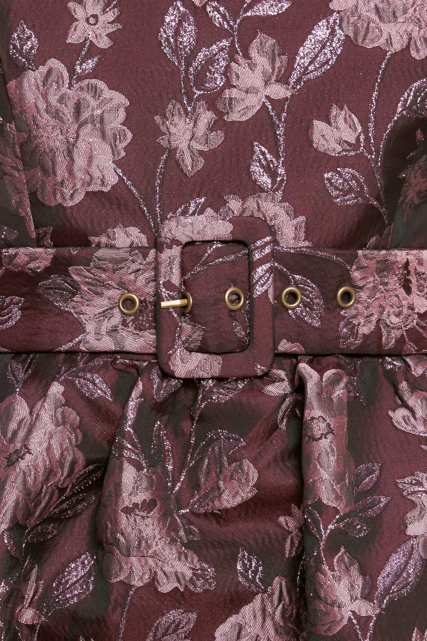 AUBERGINE CHIC JACQUARD WOVEN MIDI DRESS - Glamourous Grace