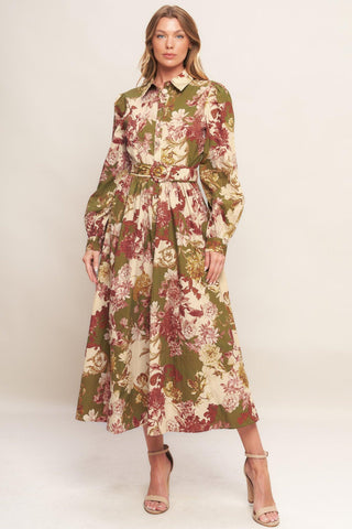 COUNTRY ROMANCE WOVEN MIDI DRESS - Glamourous Grace