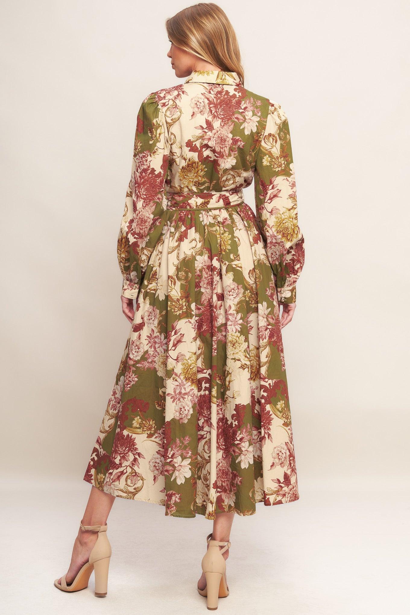 COUNTRY ROMANCE WOVEN MIDI DRESS - Glamourous Grace