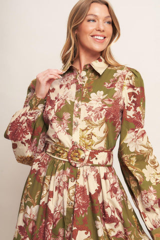 COUNTRY ROMANCE WOVEN MIDI DRESS - Glamourous Grace