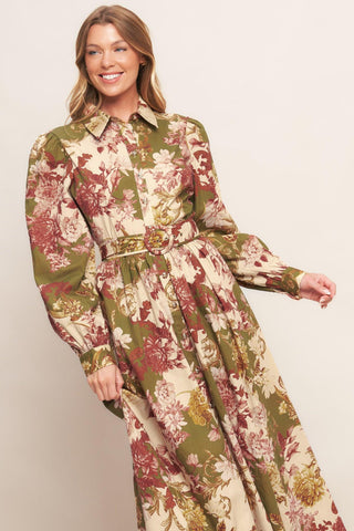 COUNTRY ROMANCE WOVEN MIDI DRESS - Glamourous Grace