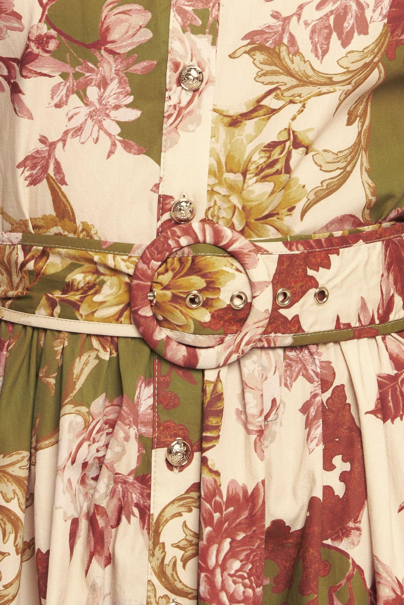 COUNTRY ROMANCE WOVEN MIDI DRESS - Glamourous Grace