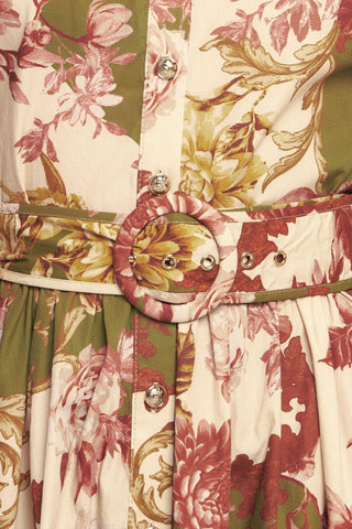 COUNTRY ROMANCE WOVEN MIDI DRESS - Glamourous Grace