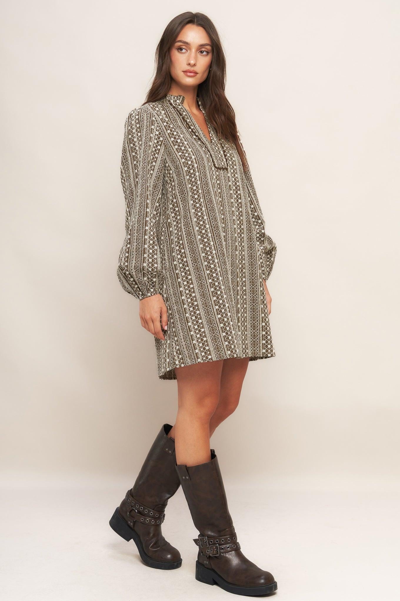 DESERT DUST WOVEN MINI DRESS - Glamourous Grace